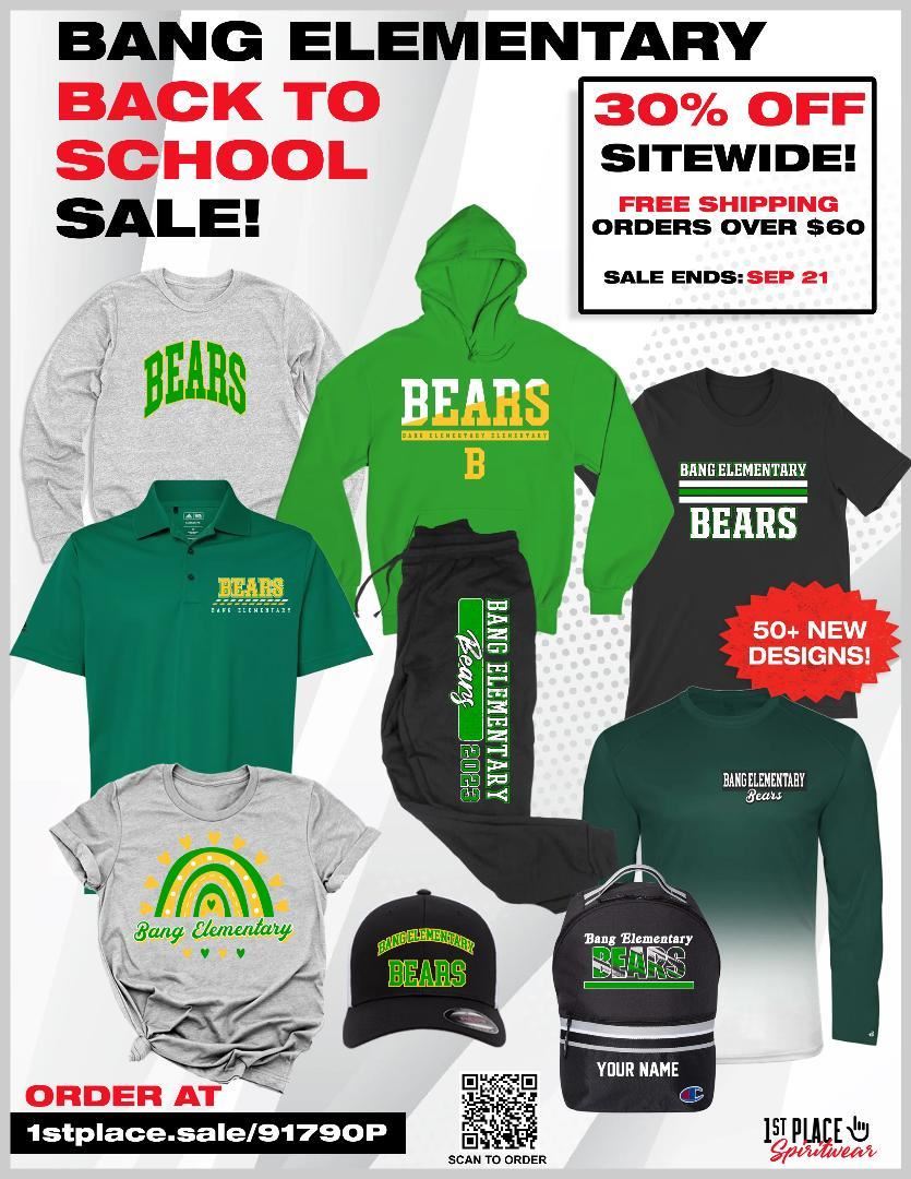 Bang elem back to school sale! 30% off sitewide, free shipping on $60+ orders